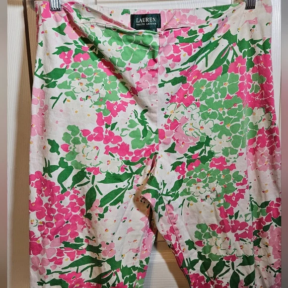 Ralph Lauren Cotton Flat Front Side Zip Capri Length Pants in Pants - Picture 2 of 12